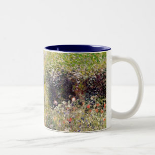 Caneca De Café Em Dois Tons Pierre uma paisagem do verão de Renoir  