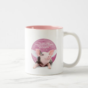 Caneca De Café Em Dois Tons Piggy Acredita
