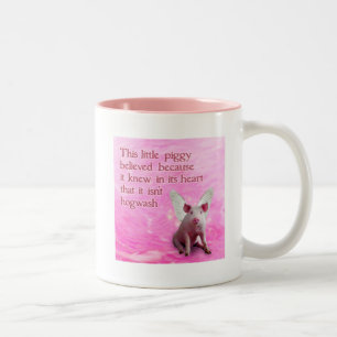 Caneca De Café Em Dois Tons Piggy Acredita