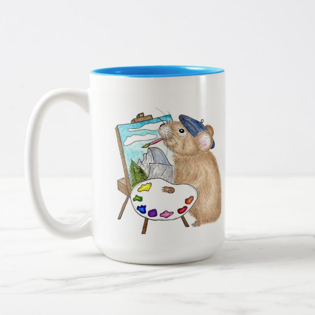 Caneca De Café Em Dois Tons Pika Paint Plein Air Mug (Esquerda)