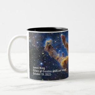 Caneca De Café Em Dois Tons Pilares da Criação (Imagem NIRCam) James Webb JWST