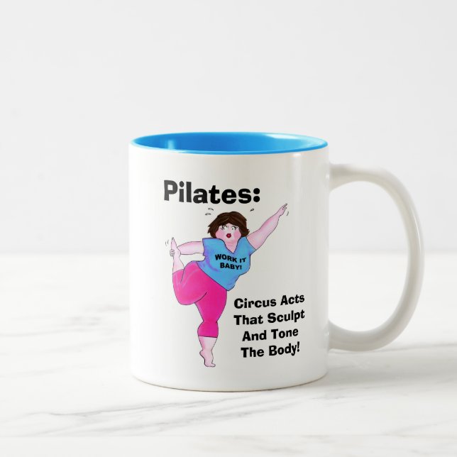 Caneca De Café Em Dois Tons "PILATES - Atos de Circo" (Direita)