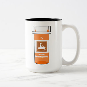Caneca De Café Em Dois Tons Pilotar Moto de Neve É Minha Droga