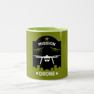 Caneca De Café Em Dois Tons Piloto de Drone Hobby