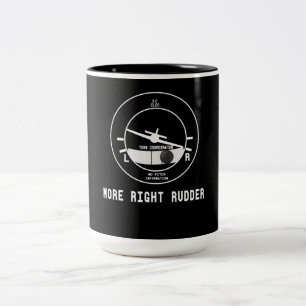 Caneca De Café Em Dois Tons Piloto De Instrutor De Voo Cfi Mais Direto
