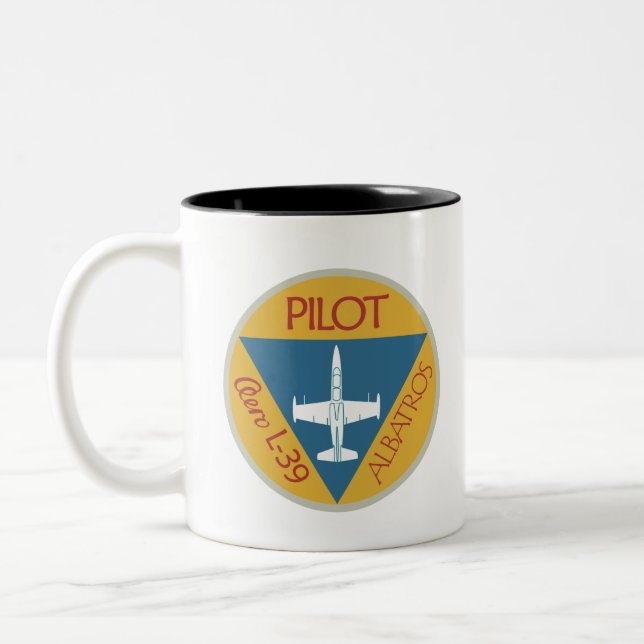 Caneca De Café Em Dois Tons Piloto L-39 (Esquerda)