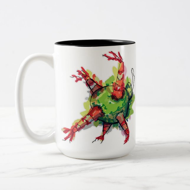 Caneca De Café Em Dois Tons Pinata de Natal (Esquerda)