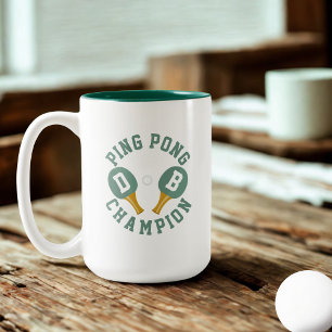 Caneca De Café Em Dois Tons Ping Pong Champion Personalizado