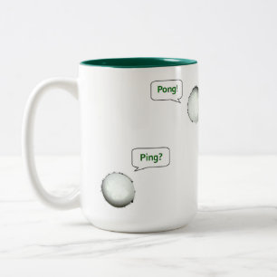 Caneca De Café Em Dois Tons Ping-pong da Tênis da mesa