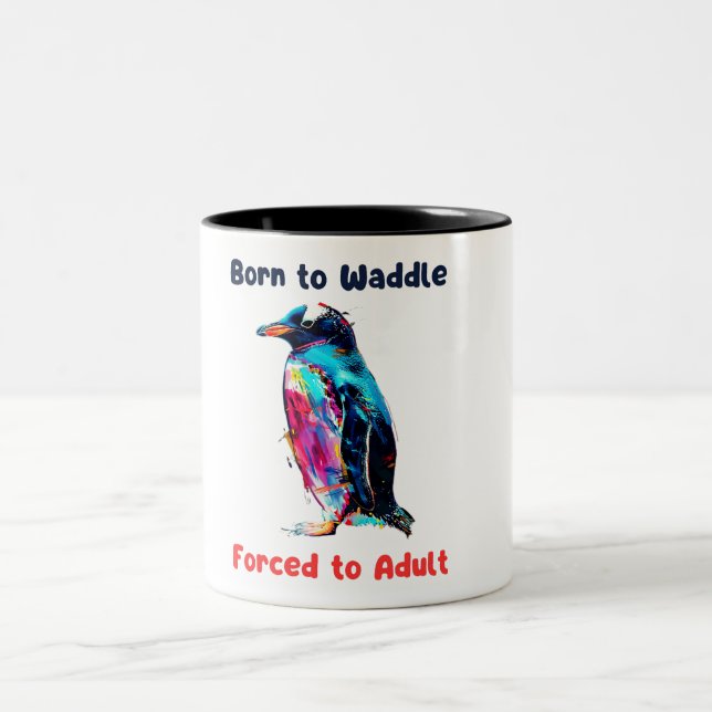 Caneca De Café Em Dois Tons Pinguim (Centro)