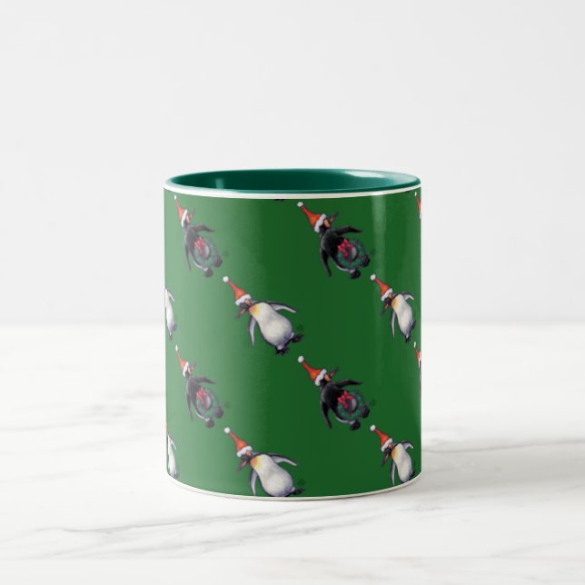 Caneca De Café Em Dois Tons Pinguim Natal (Centro)