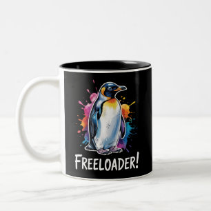 Caneca De Café Em Dois Tons Pinguim Parasita Resiste Política