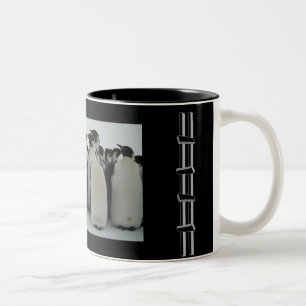 Caneca De Café Em Dois Tons Pinguins sociais