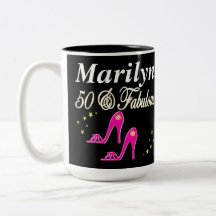 PINK 50 E MUG PERSONALIZADO FABULOSO