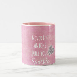 Caneca De Café Em Dois Tons Pink Nunca deixe ninguém apagar sua citação de bri
