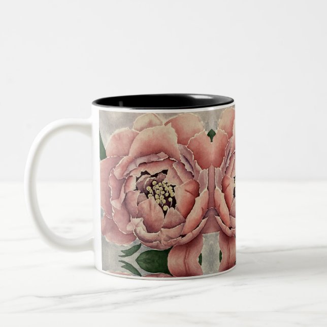 Caneca De Café Em Dois Tons Pink Peony Coffee Mug (Esquerda)