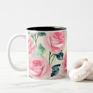 Caneca De Café Em Dois Tons Pink Rose Classic Mug