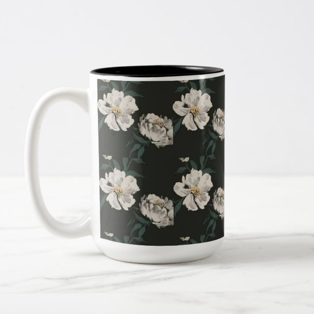 Caneca De Café Em Dois Tons Pink Rose Coffee Mug (Esquerda)