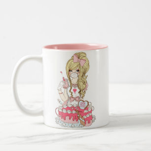 Caneca De Café Em Dois Tons Pinkarol para o morto da gota bonito