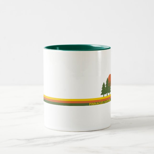 Caneca De Café Em Dois Tons Pinnacle National Park Pine Treine Sun (Centro)