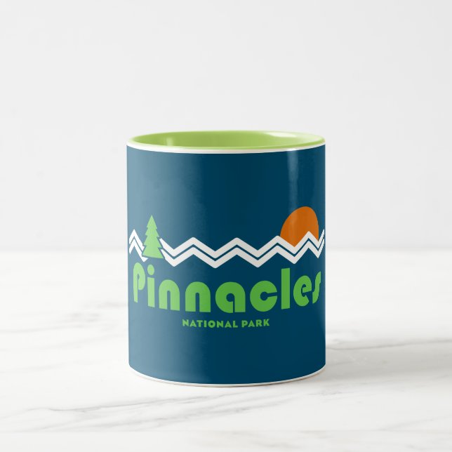 Caneca De Café Em Dois Tons Pinnacle National Park Retro (Centro)