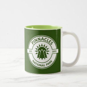 Caneca De Café Em Dois Tons Pinnacle National Park Sun Trees