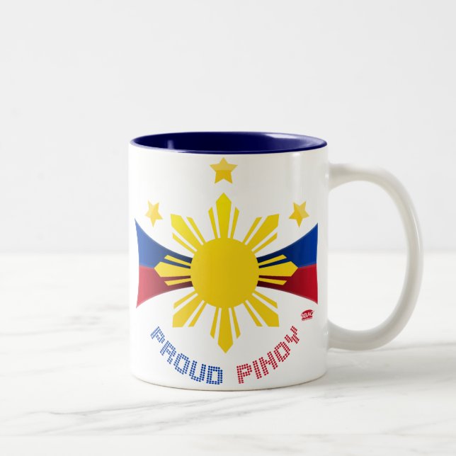 Caneca De Café Em Dois Tons Pinoy orgulhoso (Direita)