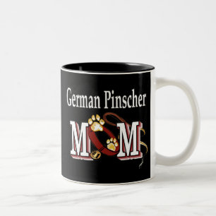 Caneca De Café Em Dois Tons Pinscher Mãe Mug