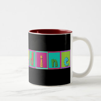 Caneca De Café Em Dois Tons pintadine pintadeau