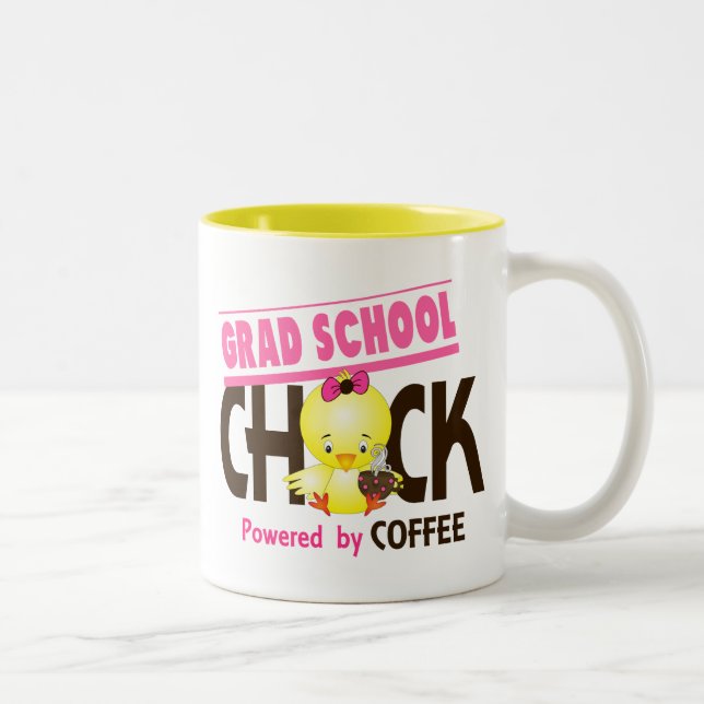 Caneca De Café Em Dois Tons Pintinho 4 da escola do formando (Direita)