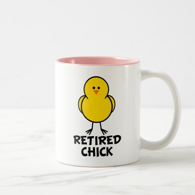 Caneca De Café Em Dois Tons Pintinho aposentado (Direita)
