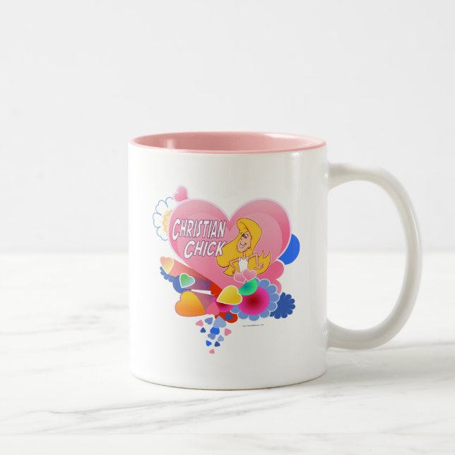 Caneca De Café Em Dois Tons Pintinho cristão (Direita)