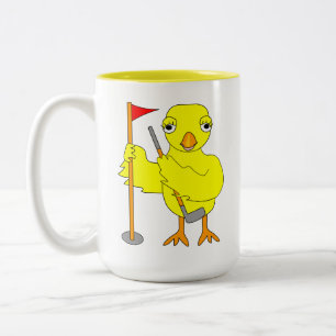 Caneca De Café Em Dois Tons Pintinho de Golfe