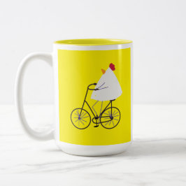 Caneca De Café Em Dois Tons Pintinho de motociclista