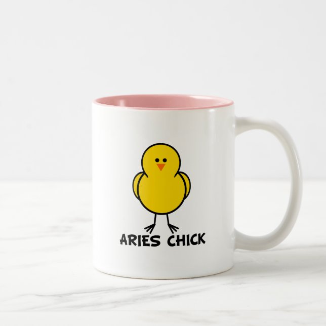 Caneca De Café Em Dois Tons Pintinho do Aries (Direita)