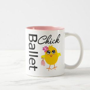 Caneca De Café Em Dois Tons Pintinho do balé
