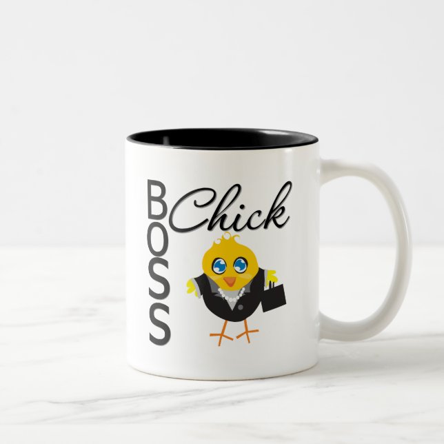 Caneca De Café Em Dois Tons Pintinho do chefe (Direita)