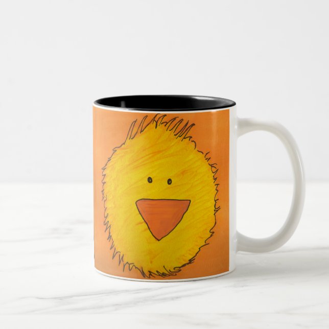 Caneca De Café Em Dois Tons Pintinho pintado (Direita)