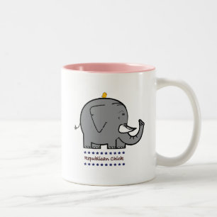 Caneca De Café Em Dois Tons pintinho republicano