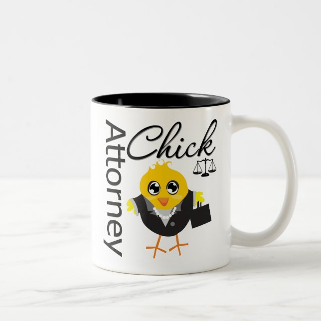Caneca De Café Em Dois Tons Pintinho v2 do advogado (Direita)