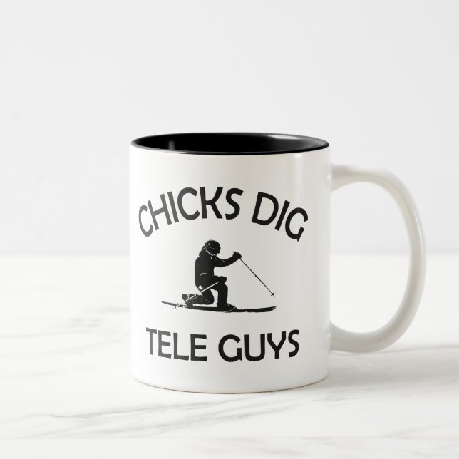 Caneca De Café Em Dois Tons Pintinhos Dig Tele Cara (Direita)