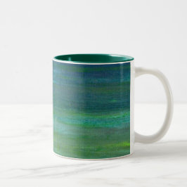 Caneca De Café Em Dois Tons Pintura azul-verde