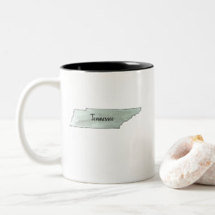 Caneca De Café Em Dois Tons Pintura da Ilustração do Estado do Tennessee