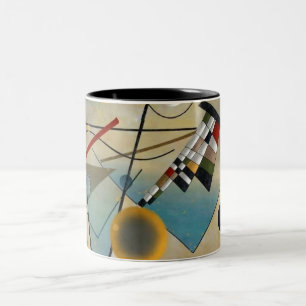 Caneca De Café Em Dois Tons Pintura de Abstrato de Composição Kandinsky