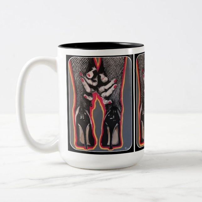 Caneca De Café Em Dois Tons Pintura de 'Du Hast' em  (Esquerda)