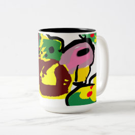 Caneca De Café Em Dois Tons Pintura de peru