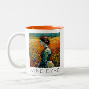 Caneca De Café Em Dois Tons Pintura do estilo Jane Eyre Monet