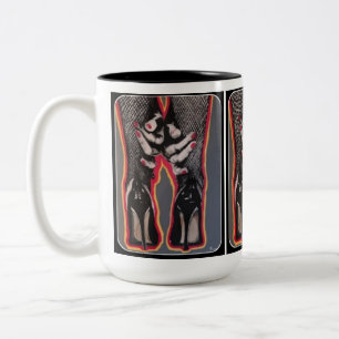 Caneca De Café Em Dois Tons Pintura 'Du Hast' em um