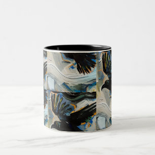 Caneca De Café Em Dois Tons Pintura em ravina preta