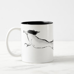 Caneca De Café Em Dois Tons Pintura original 4 Cavalo Ano Novo Chinês 2026 TM